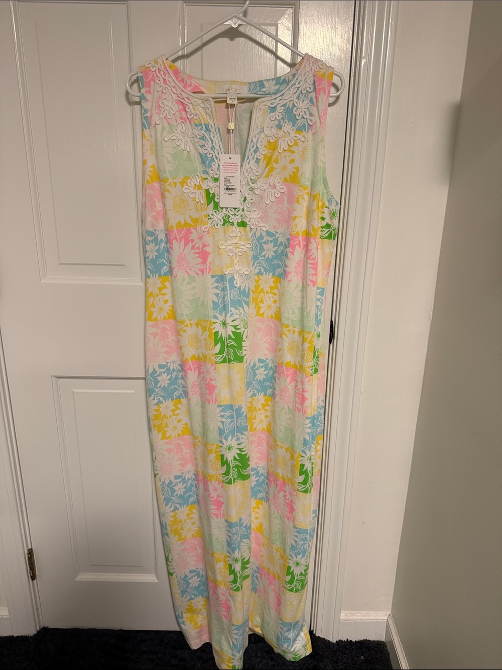 Lilly Pulitzer Pastel Patchwork Maxi Dress